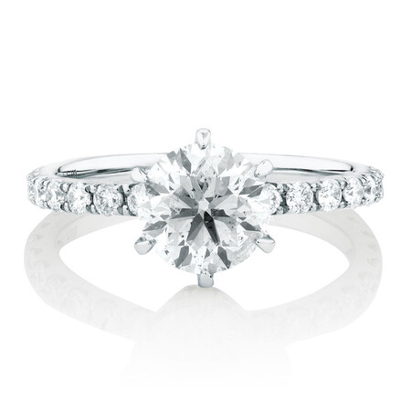Sir Michael Hill Designer Engagement Ring With 2.02 Carat TW Of Diamonds In 14ct White & Rose Gold Sir Michael Hill Designer Engagement Ring With 2.02 Carat TW Of Diamonds In 14ct White & Rose Gold