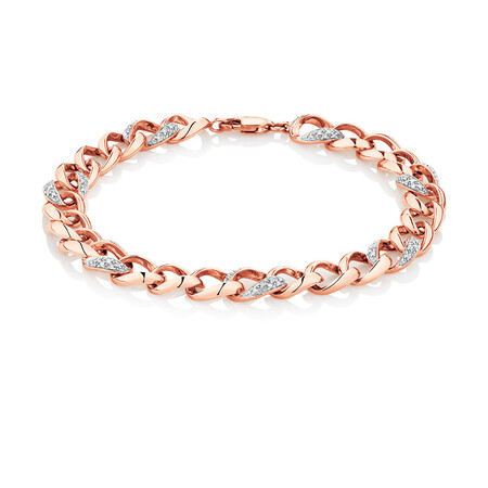 Bracelet with 1/4 Carat TW of Diamonds in 10ct Rose Gold Bracelet with 1/4 Carat TW of Diamonds in 10ct Rose Gold