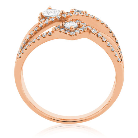 Ring with 3/4 Carat TW of Diamonds in 10ct Rose Gold Ring with 3/4 Carat TW of Diamonds in 10ct Rose Gold