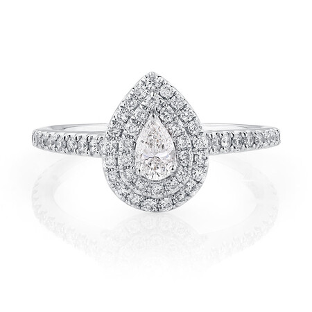 Sir Michael Hill Designer Double Halo Engagement Ring with 0.87 Carat TW of Diamonds in 14kt White Gold Sir Michael Hill Designer Double Halo Engagement Ring with 0.87 Carat TW of Diamonds in 14kt White Gold