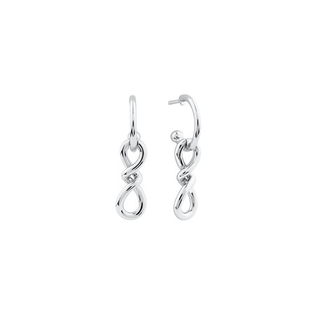 Loop Drop Loop Earrings In Sterling Silver Loop Drop Loop Earrings In Sterling Silver
