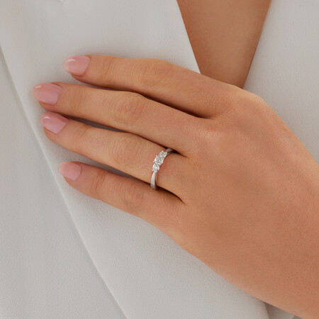 Engagement Ring with 1/2 Carat TW of Diamonds in 10kt White Gold Engagement Ring with 1/2 Carat TW of Diamonds in 10kt White Gold