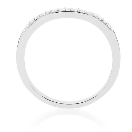 Wedding Band with 0.10 Carat TW of Diamonds in 18kt White Gold Wedding Band with 0.10 Carat TW of Diamonds in 18kt White Gold