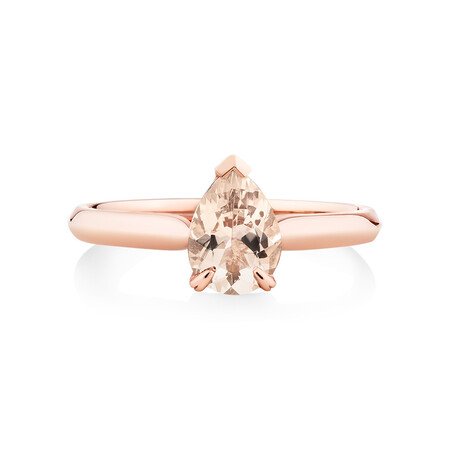 Pear Ring with Morganite in 10ct Rose Gold Pear Ring with Morganite in 10ct Rose Gold
