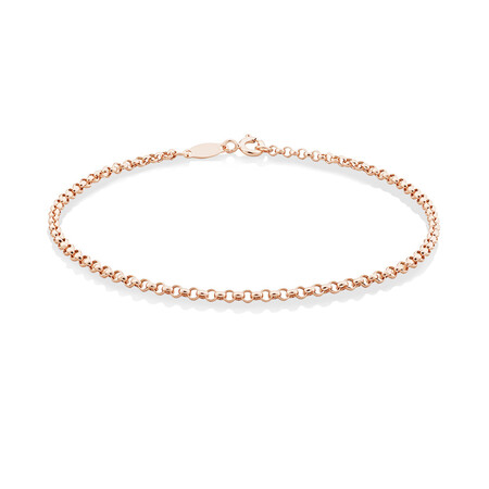 21cm (8") 2mm-2.5mm Width Hollow Belcher Bracelet in 10kt Rose Gold 21cm (8") 2mm-2.5mm Width Hollow Belcher Bracelet in 10kt Rose Gold