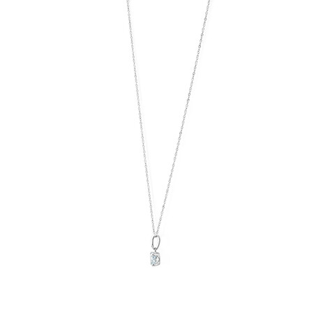 Pendant with Aquamarine in 10kt White Gold Pendant with Aquamarine in 10kt White Gold
