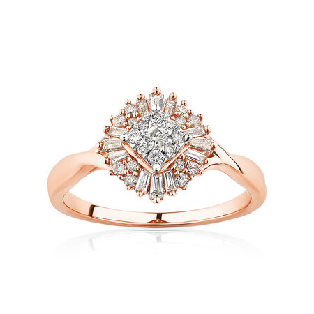 Evermore Bridal Set with 0.37 Carat TW of Diamonds in 10ct Rose Gold Evermore Bridal Set with 0.37 Carat TW of Diamonds in 10ct Rose Gold
