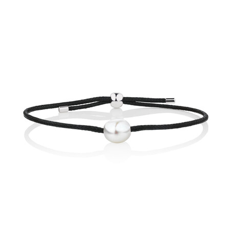 Cord Bracelet with Baroque Cultured Freshwater Pearl Cord Bracelet with Baroque Cultured Freshwater Pearl