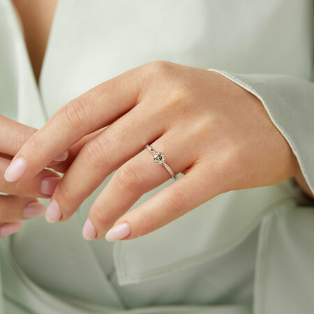 Solitaire Engagement Ring With a 1/2 Carat TW Diamond in 14kt White Gold Solitaire Engagement Ring With a 1/2 Carat TW Diamond in 14kt White Gold