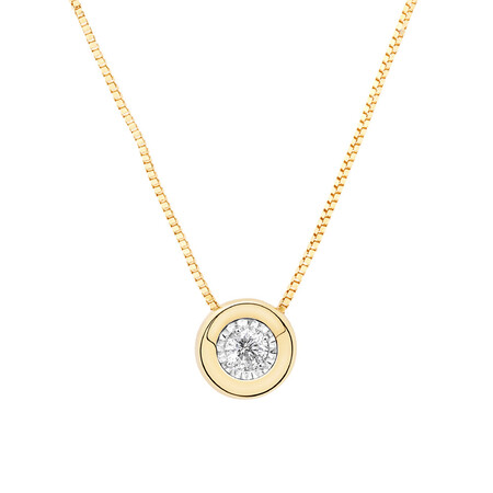 Pendant with a Diamond in 10kt Yellow Gold Pendant with a Diamond in 10kt Yellow Gold
