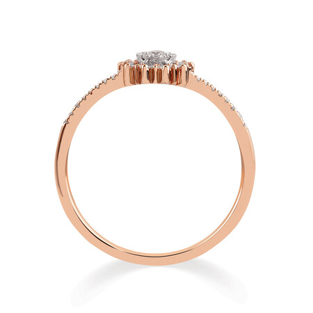 Promise Ring with 0.15 Carat TW of Diamonds in 10ct Rose Gold Promise Ring with 0.15 Carat TW of Diamonds in 10ct Rose Gold