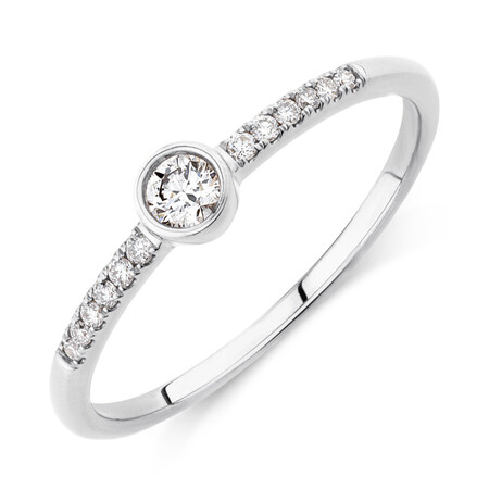 Promise Ring with 0.16 Carat TW of Diamonds in 10kt White Gold