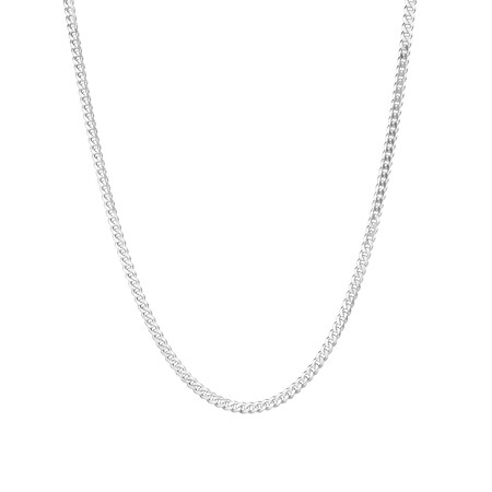 55cm (22") 3mm-3.5mm Width Curb Chain in Sterling Silver 55cm (22") 3mm-3.5mm Width Curb Chain in Sterling Silver
