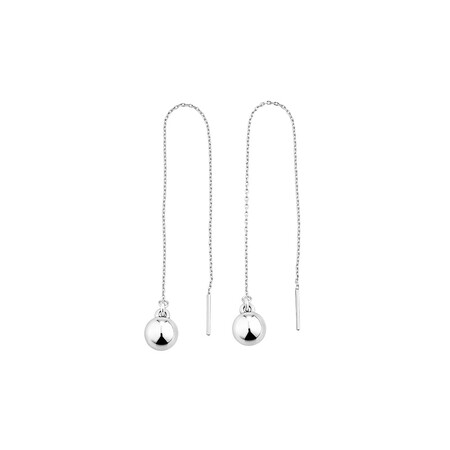 Sculpture Thread Earrings in Sterling Silver Sculpture Thread Earrings in Sterling Silver