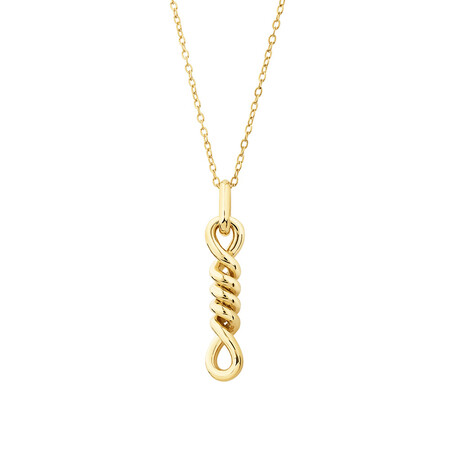 Double Vertical Loop Pendant In 10kt Yellow Gold Double Vertical Loop Pendant In 10kt Yellow Gold