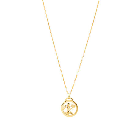 Zodiac Pendant with Chain in 10kt Yelow Gold Zodiac Pendant with Chain in 10kt Yelow Gold