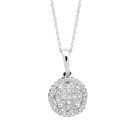 Pendant with 1/4 Carat TW of Diamonds in 10ct White Gold Pendant with 1/4 Carat TW of Diamonds in 10ct White Gold