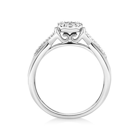 Promise Ring with Diamonds in Sterling Silver Promise Ring with Diamonds in Sterling Silver