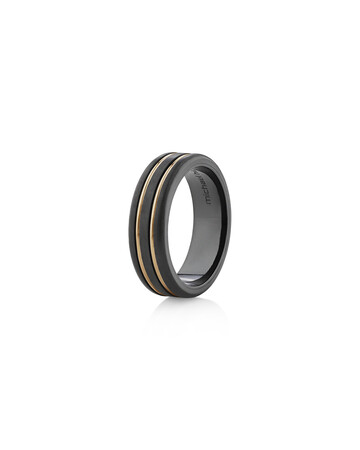 Ring in Black Titanium & 10kt Yellow Gold Ring in Black Titanium & 10kt Yellow Gold