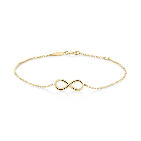 19cm (7.5") Infinity Bracelet in 10kt Yellow Gold 19cm (7.5") Infinity Bracelet in 10kt Yellow Gold