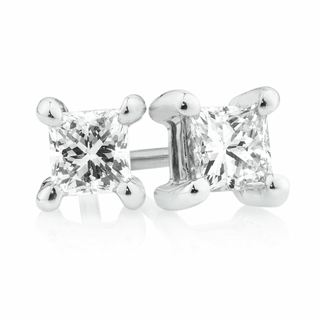 Stud Earrings with 0.33 Carat TW of Diamonds in 10kt White Gold Stud Earrings with 0.33 Carat TW of Diamonds in 10kt White Gold
