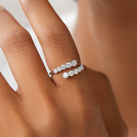 Laboratory-Created 1 Carat TW Diamond Ring in 10ct White Gold Laboratory-Created 1 Carat TW Diamond Ring in 10ct White Gold