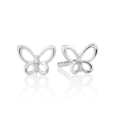 Butterfly Stud Earrings in Sterling Silver Butterfly Stud Earrings in Sterling Silver
