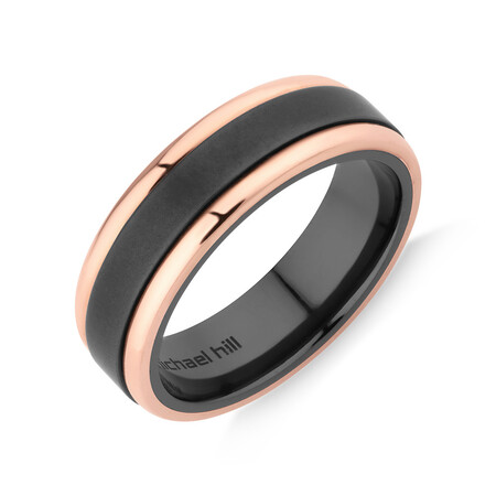 Ring in Black Titanium & 10ct Rose Gold Ring in Black Titanium & 10ct Rose Gold