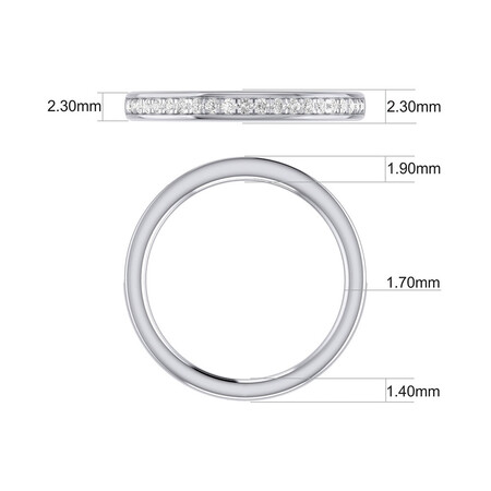 Wedding Band with 1/5 Carat TW of Diamonds in 14ct White Gold Wedding Band with 1/5 Carat TW of Diamonds in 14ct White Gold
