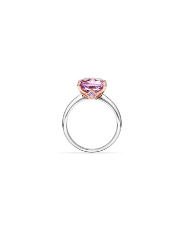 Ring with Rose Amethyst in Sterling Silver & 10kt Rose Gold Ring with Rose Amethyst in Sterling Silver & 10kt Rose Gold