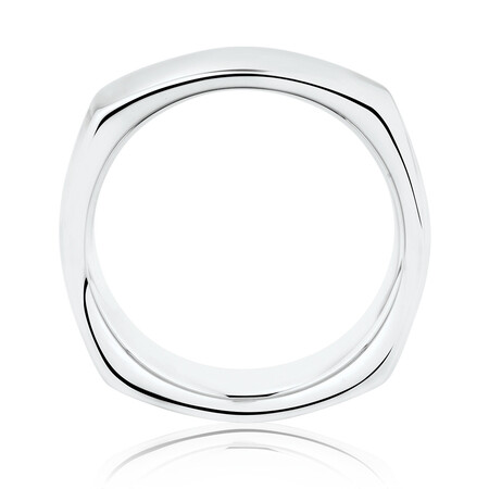 10mm Square Ring in Sterling Silver 10mm Square Ring in Sterling Silver