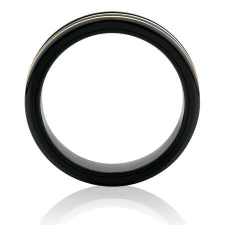 Ring in Black Titanium & 10ct Yellow Gold Ring in Black Titanium & 10ct Yellow Gold