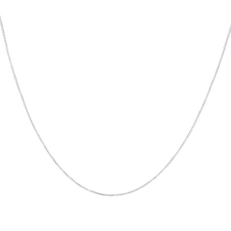 40cm (16") Box Chain in Sterling Silver 40cm (16") Box Chain in Sterling Silver