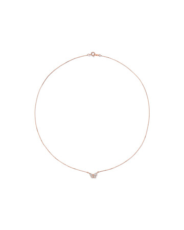 Butterfly Necklace with Diamonds in 10kt Rose Gold Butterfly Necklace with Diamonds in 10kt Rose Gold