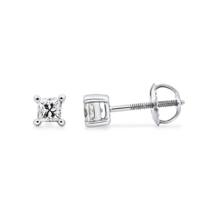 Stud Earrings with 1/2 Carat TW of Diamonds in 18ct White Gold Stud Earrings with 1/2 Carat TW of Diamonds in 18ct White Gold