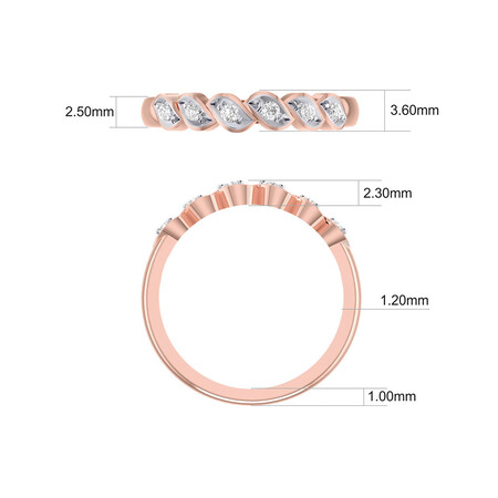 Wedding Band with Diamonds in 10ct Rose Gold Wedding Band with Diamonds in 10ct Rose Gold