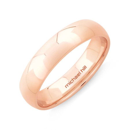 5mm High Domed Wedding Band in 10kt Rose Gold 5mm High Domed Wedding Band in 10kt Rose Gold