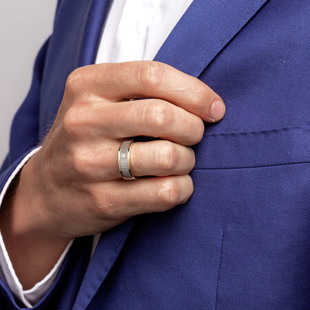 Men's Ring with Diamonds in 10ct Yellow & White Gold Men's Ring with Diamonds in 10ct Yellow & White Gold
