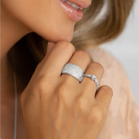 Ring with 1.5 Carat TW of Diamonds in 10ct White Gold Ring with 1.5 Carat TW of Diamonds in 10ct White Gold