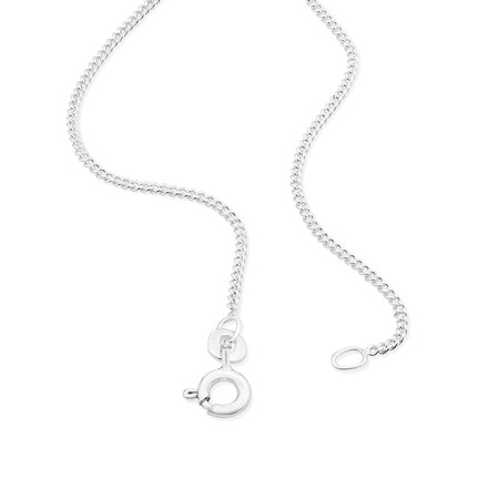 50cm (20") 1mm-1.5mm Width Curb Chain in Sterling Silver 50cm (20") 1mm-1.5mm Width Curb Chain in Sterling Silver