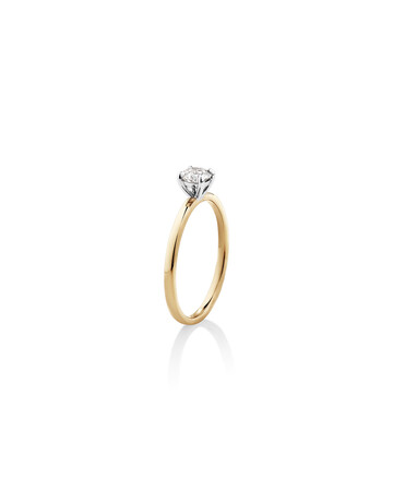 Southern Star Solitaire Engagement Ring with a 0.34 Carat TW Diamond in 18kt Yellow & White Gold Southern Star Solitaire Engagement Ring with a 0.34 Carat TW Diamond in 18kt Yellow & White Gold