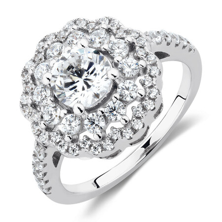 Ring with Luxe Cubic Zirconia in Sterling Silver Ring with Luxe Cubic Zirconia in Sterling Silver