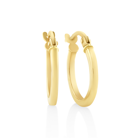 14mm Hoop Earrings in 10kt Yellow Gold 14mm Hoop Earrings in 10kt Yellow Gold