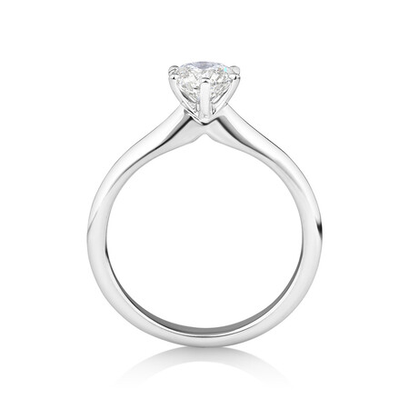 Certified Solitaire Engagement Ring with a 3/4 Carat TW Diamond in 18kt White Gold Certified Solitaire Engagement Ring with a 3/4 Carat TW Diamond in 18kt White Gold