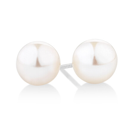 Stud Earrings with Cultured Freshwater Pearls in 10ct Yellow Gold Stud Earrings with Cultured Freshwater Pearls in 10ct Yellow Gold