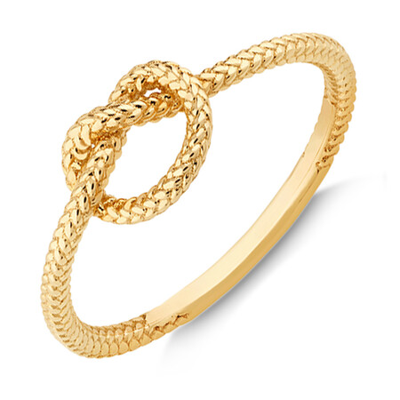 Overhand Rope Knot Ring in 10ct Yellow Gold Overhand Rope Knot Ring in 10ct Yellow Gold