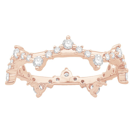 Ring with 0.60 Carat TW of Diamonds in 10ct Rose Gold Ring with 0.60 Carat TW of Diamonds in 10ct Rose Gold