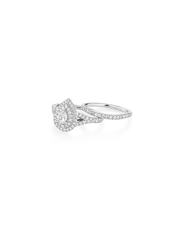 Bridal Set with 1 Carat TW of Diamonds in 14ct White Gold Bridal Set with 1 Carat TW of Diamonds in 14ct White Gold