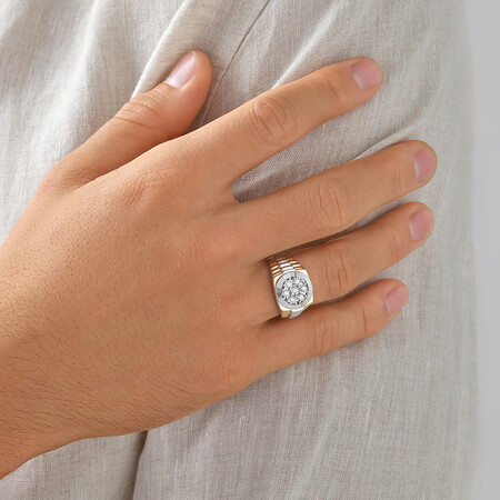 Men's Ring with 1/4 Carat TW of Diamonds in 10kt Yellow & White Gold Men's Ring with 1/4 Carat TW of Diamonds in 10kt Yellow & White Gold