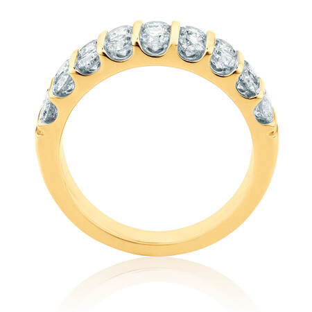 Ring with 1 1/2 Carat TW of Diamonds in 10ct Yellow Gold Ring with 1 1/2 Carat TW of Diamonds in 10ct Yellow Gold